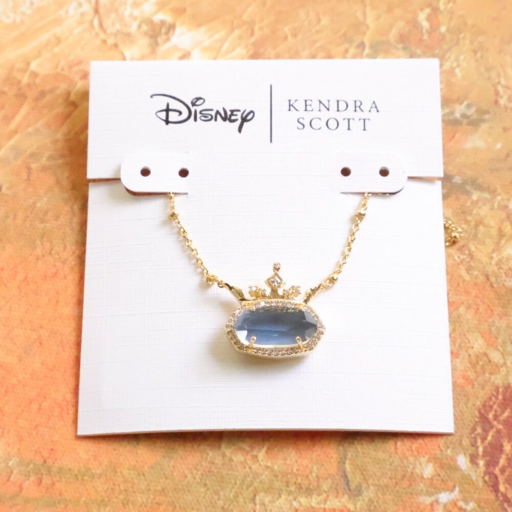 New Kendra Scott Blue Mother Pearl Disney Elisa 'Kind' Necklace Gold